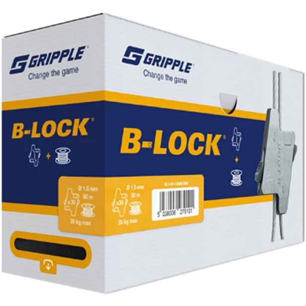 Sada zámků B-lock a lana Gripple 100 m