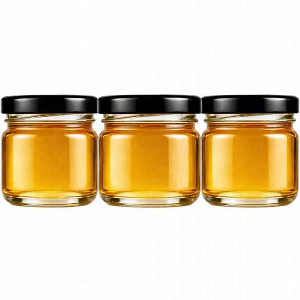 Sklenice 40 ml x 100 ks Černá Šroubovací Víčko. Med, džem, poděkování. Diy!
