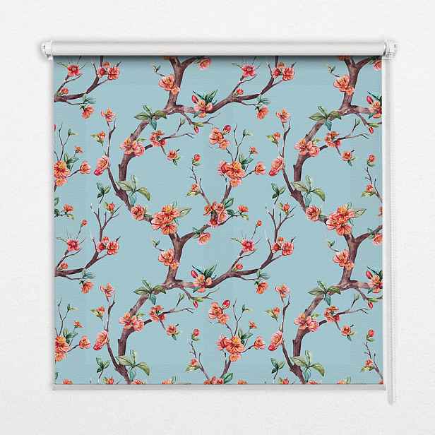 TULUP VNITŘNÍ roleta - okenní roleta - roleta - 60x140 cm - Poupata ze stromů