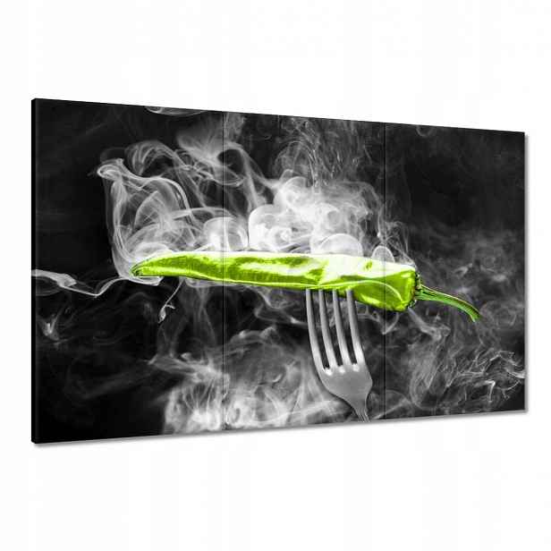 Obrazy 120x80 Zelená paprika v kouři