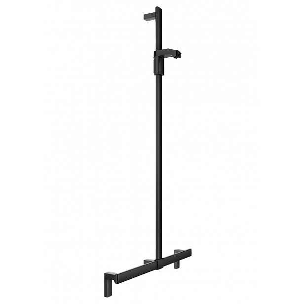 Keuco Axess - Madlo se sprchovou tyčí 70x130 cm, s držákem sprchy, matná černá 35014377013