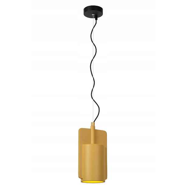 Lucide Ninja závěsná lampa industriální beton žluto-černá 1xE27 40W IP20