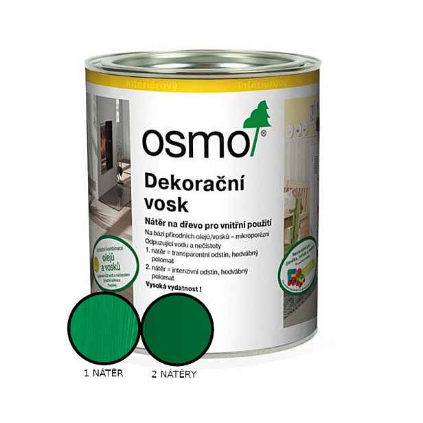 Vosk dekorační Osmo 3131 intenzivní zelený RAL 6029 0,125 l