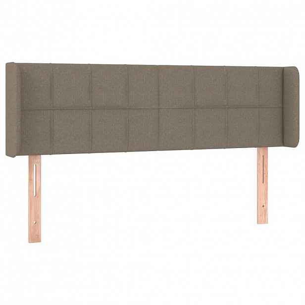vidaXL Čelo postele typu ušák taupe 147 x 16 x 78/88 cm textil