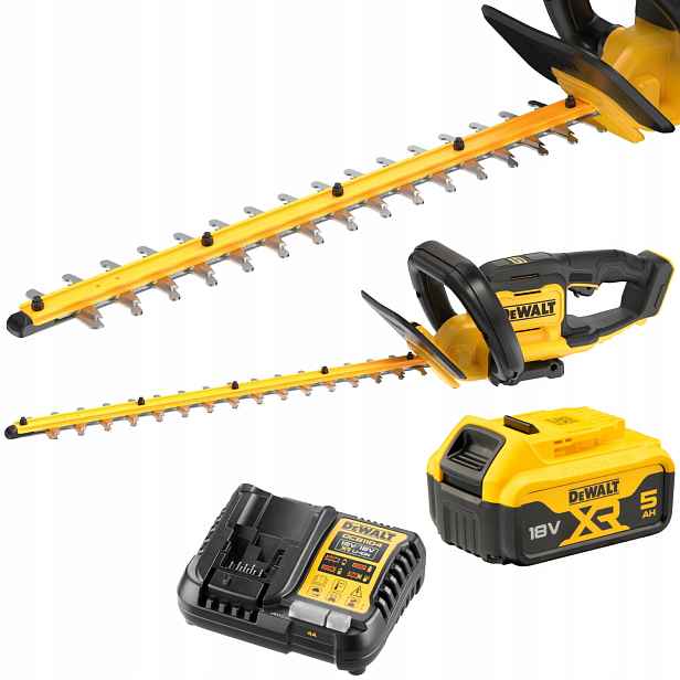 Akumulátorové nůžky na živý plot 18V Xr 55 cm 1x 5,0 Ah DeWALT DCMHT564P1