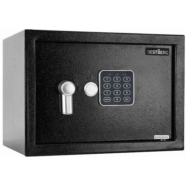 Digitální trezor BestBerg BBSB-3C / 20 x 31 x 20 cm / černá