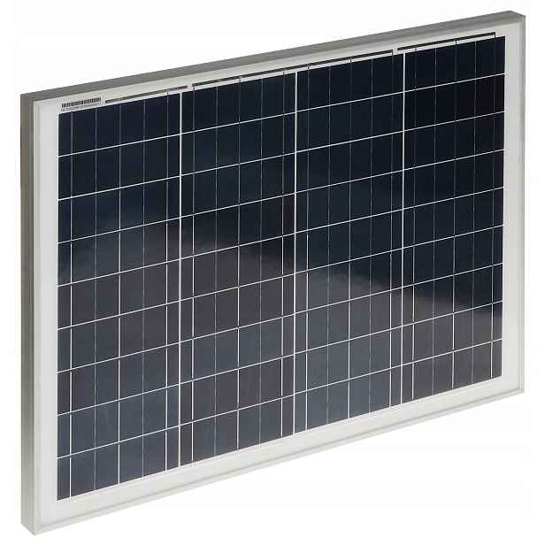 Fotovoltaický Panel SP-50-AF Je Pevný V Hliníkovém Rámu