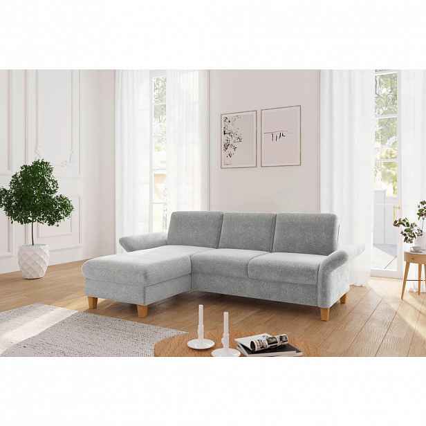 Sit & More ROHOVÁ SEDAČKA, textil, světle šedá