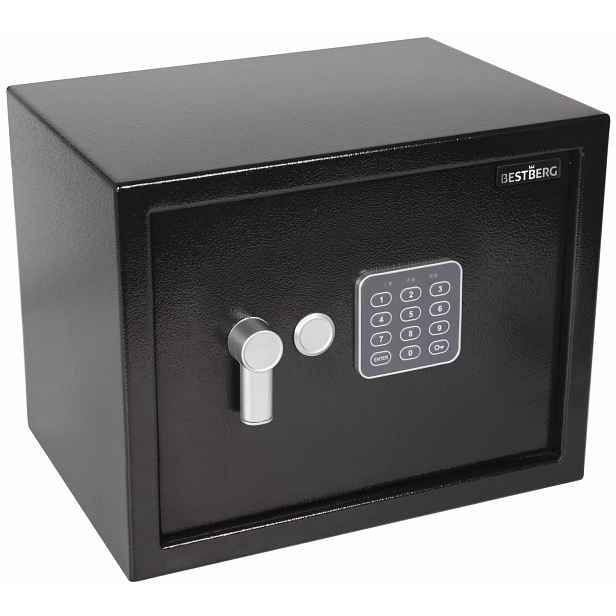 Digitální trezor BestBerg BBSB-4C / 30 x 38 x 30 cm / černá