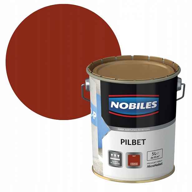 Nobiles Pilbet Barva Na Betonu 5L Červený Oxid