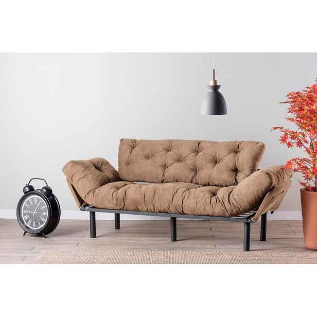 Trojmístná rozkládací pohovka Nitta Triple - Light Brown
