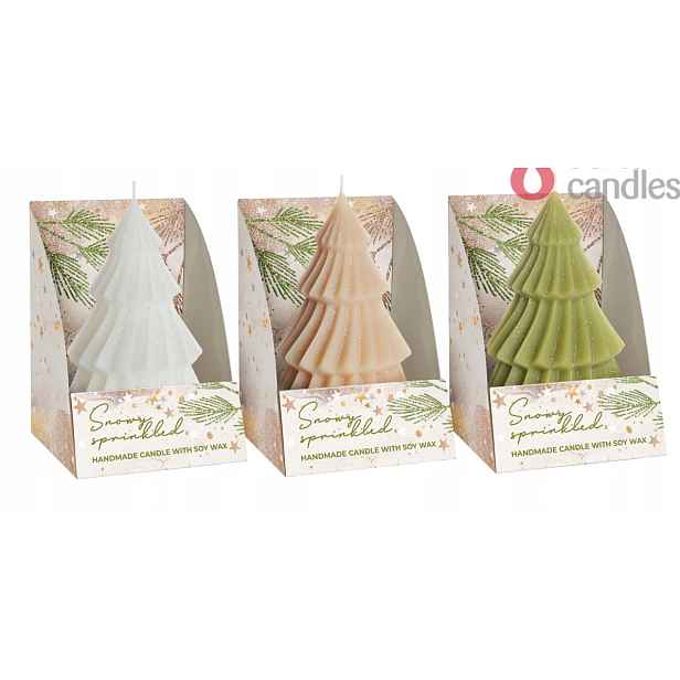 Vánoční svíčka Xmas sójová mix 12 Ks 3 barvy Bartek Candles