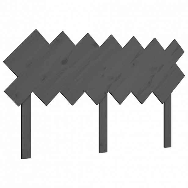 vidaXL Čelo postele šedé 141 x 3 x 80,5 cm masivní borovice