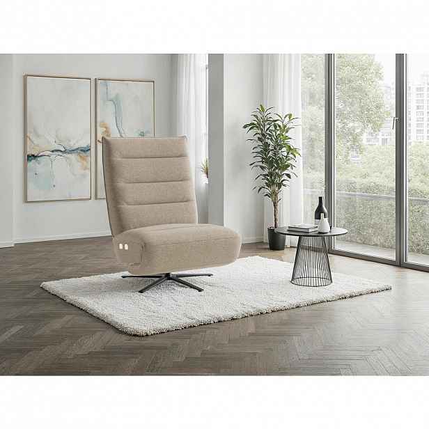 Sit & More RELAXAČNÍ KŘESLO, textil, šedohnědá