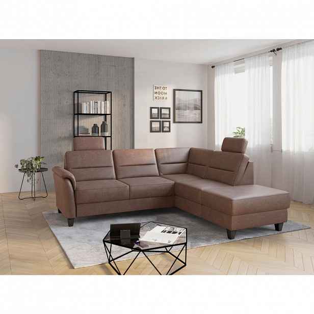 Sit & More ROHOVÁ SEDAČKA, textil, barvy lískového ořechu