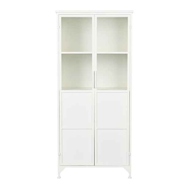 Bílá kovová vitrína 35x150 cm Miya – White Label