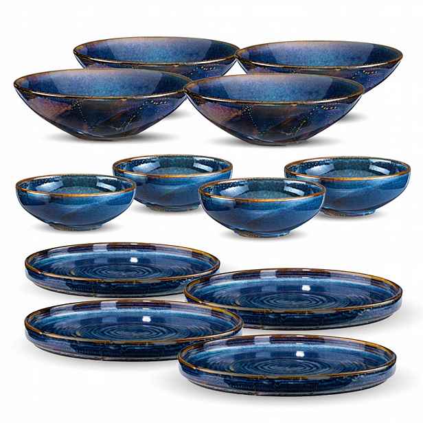 Jídelní sada pro 4 osoby Deep Blue Verlo