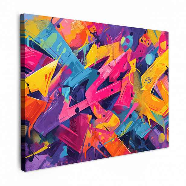 MuchoWow OBRAZ NA PLÁTNĚ Abstraktní - tvary - barevné 80x60 cm