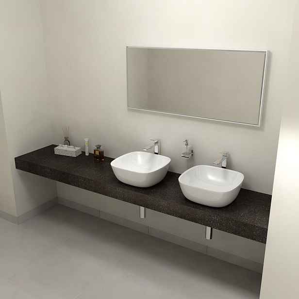 Sapho TAILOR rockstone deska 230x50 cm, provedení límce F
