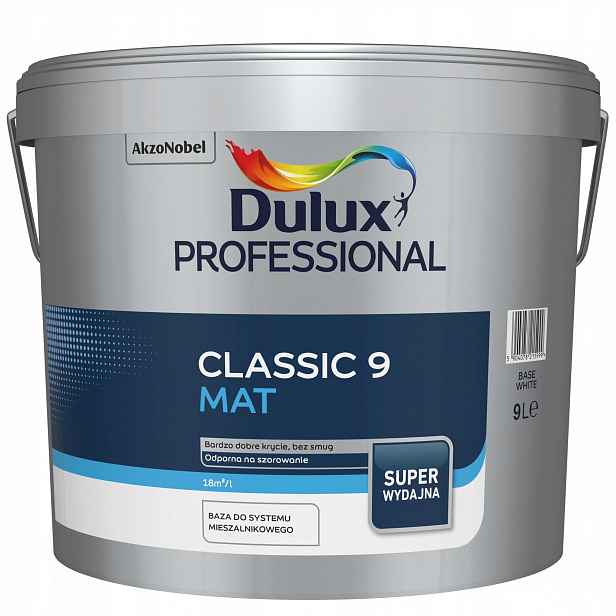 Classic 9 bílá báze 9L Dulux Professional