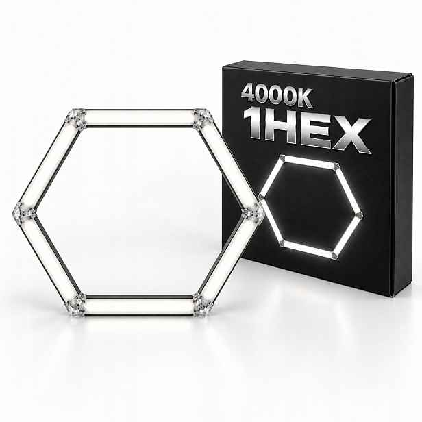 Led lampa 1 ks černá Hexagon 1 42W 92x79 Cm 4000K studiová dílna
