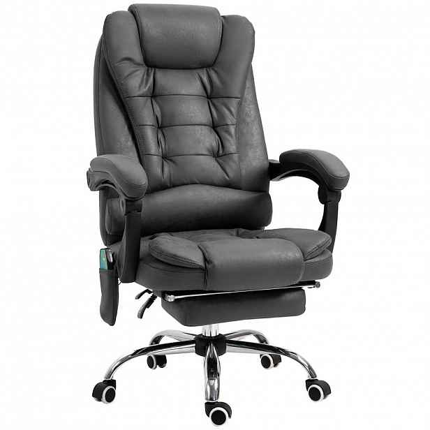 Vinsetto KŘESLO s masážní funkcí, ergonomická kancelářská židle s funkcí polohování