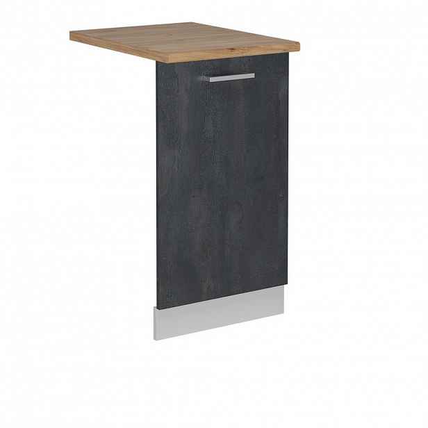 Vicco ČELNÍ PANEL MYČKY R-Line Černý beton 45 cm , PD Dub