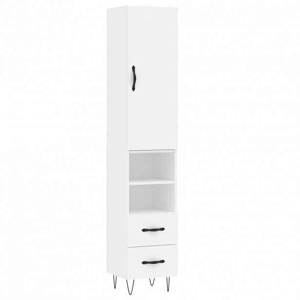 vidaXL Skříň highboard bílá 34,5 x 34 x 180 cm kompozitní dřevo