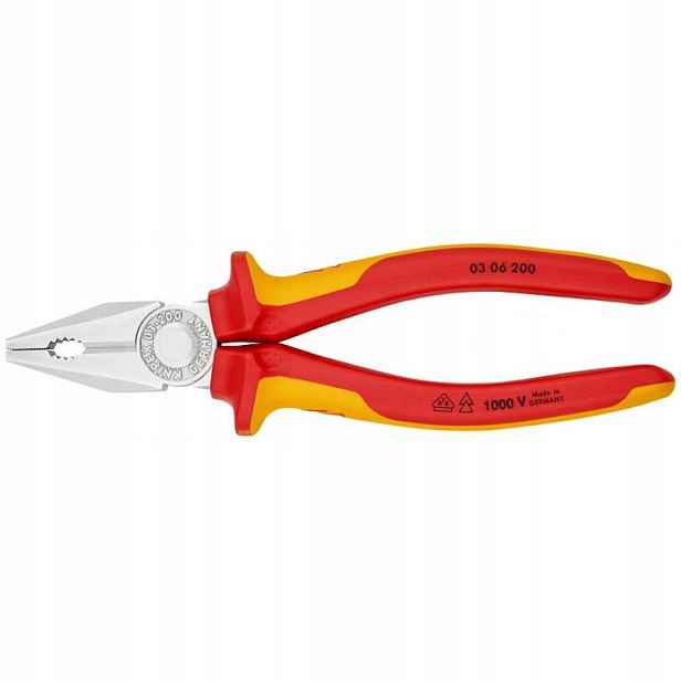 Knipex Kleště Kombinačky Univerzální Izolované Chromované Vde 200 mm