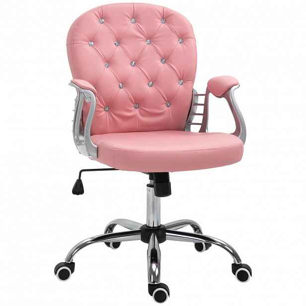 SHOPENTRA OTOČNÉ židle, růžové, PU, čalouněné, ergonomické