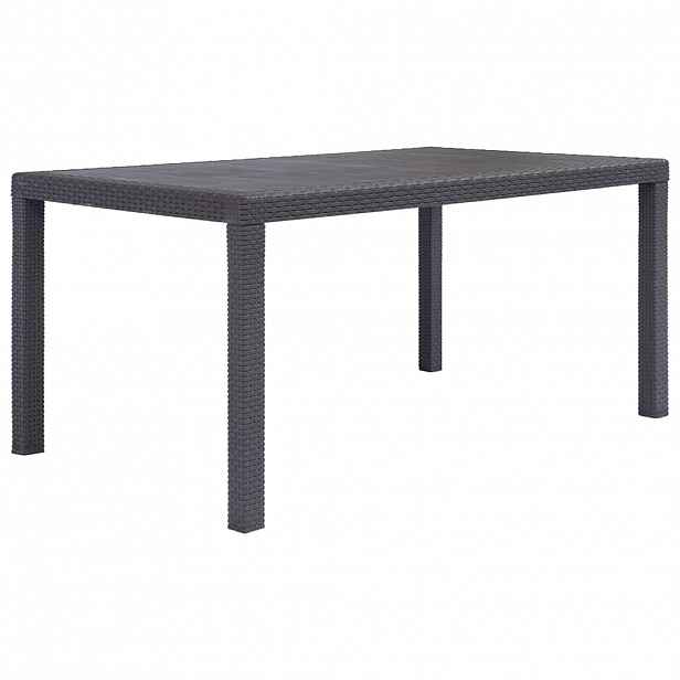 vidaXL Zahradní stůl hnědý 150 x 90 x 72 cm plastový ratanový vzhled