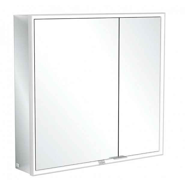 Villeroy & Boch My View - Zrcadlová skříňka s LED osvětlením, 80x75x17 cm, hliník A4558000