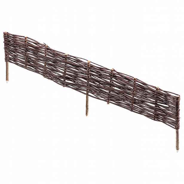 Zahradní Palisáda 120x40 cm Obrubník Proutěný Plot