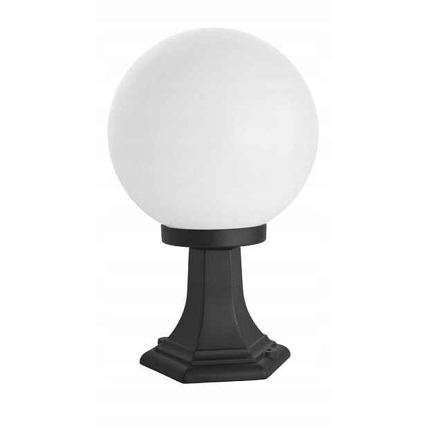 Stojací zahradní lampa ozdobná koule 25 cm bílá nebo kouřová 41 cm Su-ma