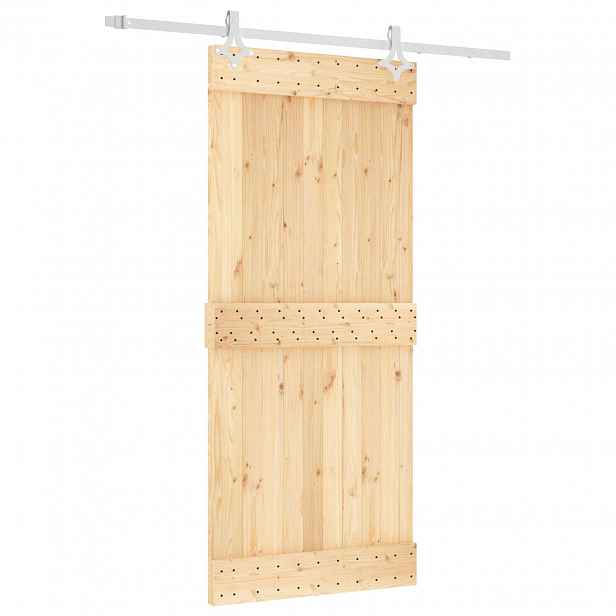vidaXL Posuvné dveře 90 x 210 cm Masivní borové dřevo (neupravené)