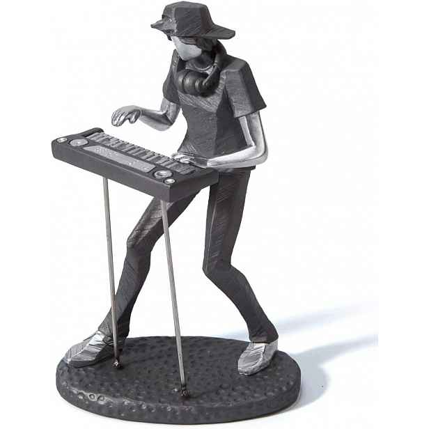 Hudební figurka Pianista Klávesák Rocková kapela Soška z pryskyřice