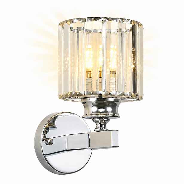 Lampa Scienna E27 Nástěnná Lampa Krystalová Loft Chrom Do Obýváku Moderní