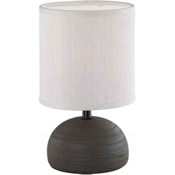 Stolní lampa, keramická, hnědá, 14 x 14 x 23 cm