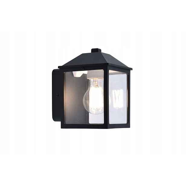 Venkovní nástěnné svítidlo Lutec Spire E27 25W Černé IP44