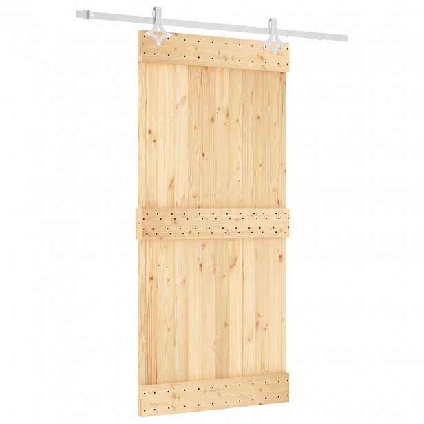 vidaXL Posuvné dveře 95 x 210 cm Masivní borové dřevo (neupravené)