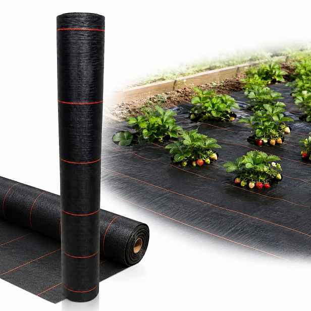 Agrotextilie 1,1x50 m silná 90 g agrotextilie černá Uv tkanina proti plevelům