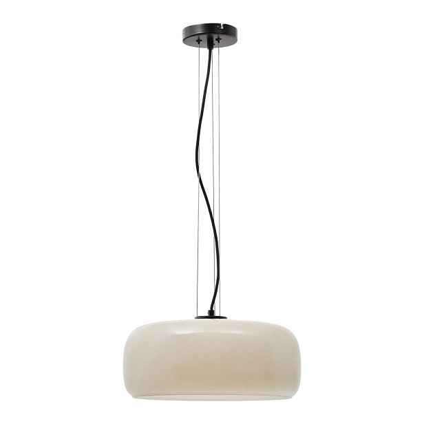 LED závěsné svítidlo šedobéžové se skleněným stínidlem ø 38 cm Reig – Kave Home