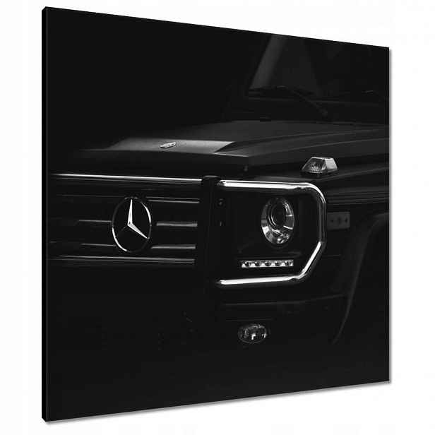Obrazy 80x80 Mercedes černý terénní