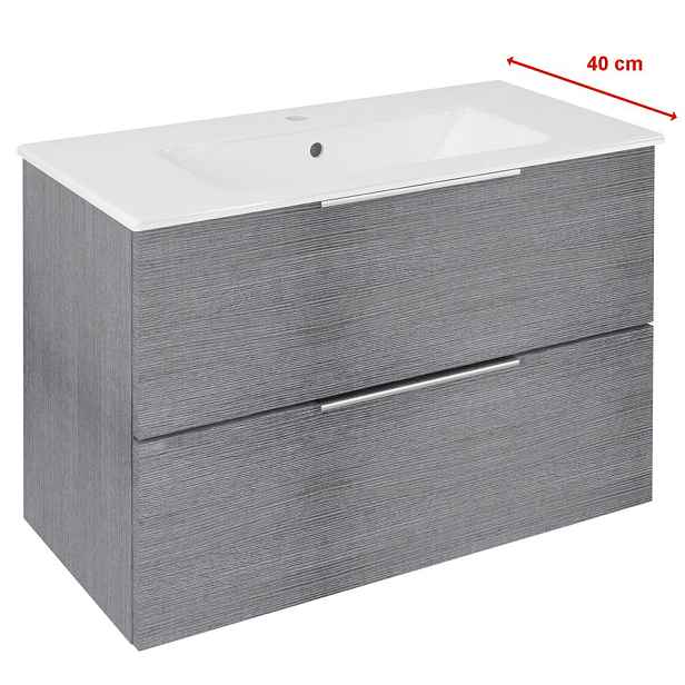 Sapho CIRASA umyvadlová skříňka 78x54x39cm, dub stříbrný