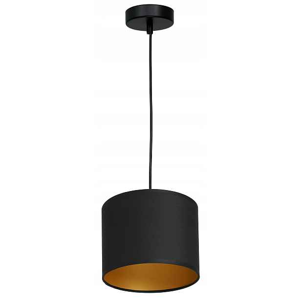 Závěsná stropní lampa Arden černá zlatá 1xE27 18 cm moderní do obývacího pokoje