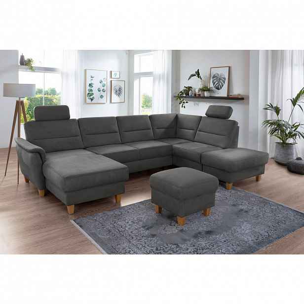 Sit & More SEDACÍ SOUPRAVA, textil, šedá