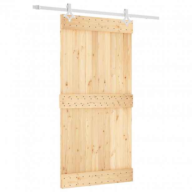 vidaXL Posuvné dveře 100 x 210 cm Masivní borové dřevo (neupravené)