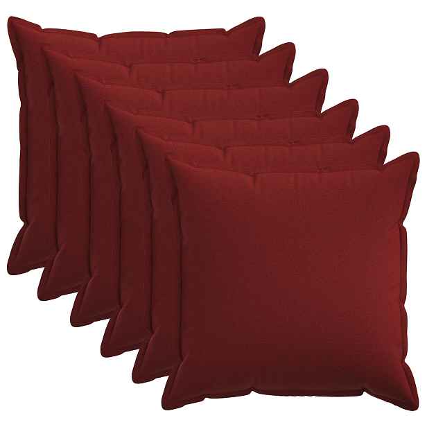 vidaXL Povlak na polštář 6 ks HOUTEN Víno Červené 70 x 70 cm