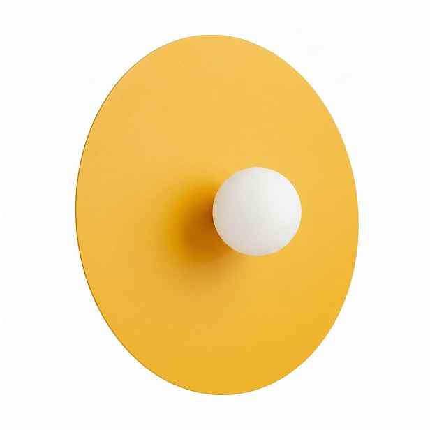 Žluté kovové nástěnné svítidlo ø 50 cm AKE – Thoro