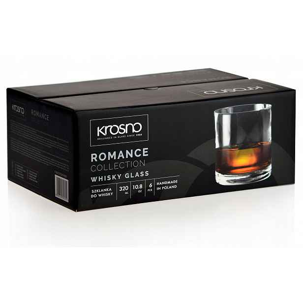 Sklenice na whisky s džusem Krosno Romance 320 ml